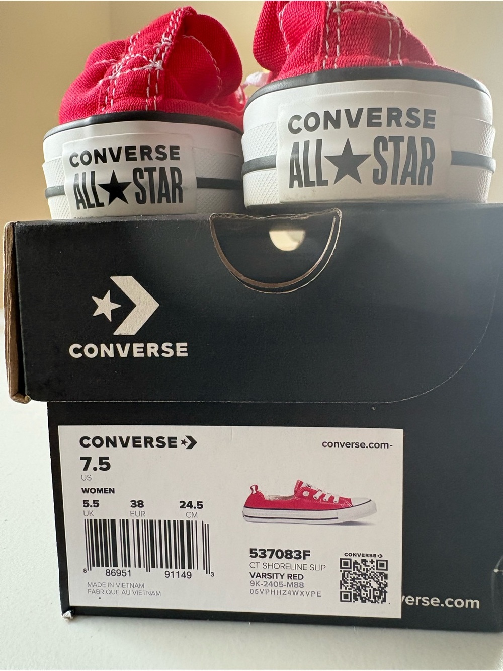 Converse Varsity Red CT Shoreline Slip On - Picture 9 of 10